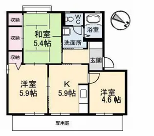 グレースプラザ早島【1階】の間取り