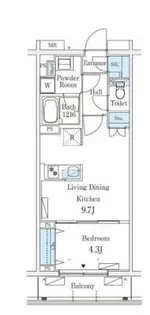 レジディア杉並方南町【5階】の間取り
