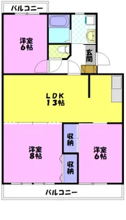 エバーグリーンフィールド【1階】の間取り