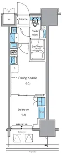 プライムアーバン浅草田原町【2階】の間取り