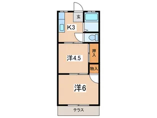 メゾン・笹野台【1階】の間取り