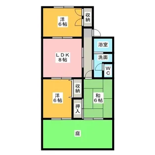 パークサイドヴィオ【1階】の間取り
