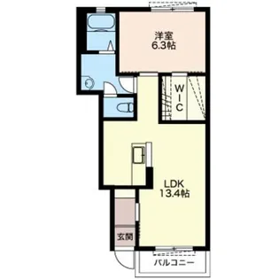 フォンテーヌブローB【1階】の間取り