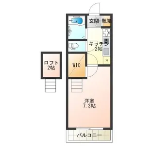 サンクチュアリ北津守【2階】の間取り
