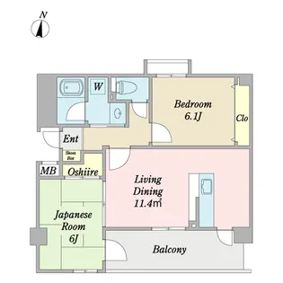 ディアコート篠崎II【2階】の間取り