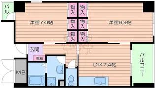 レプリオ阿倍野【3階】の間取り