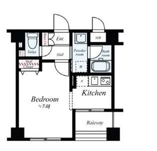 プレール・ドゥーク上野NORTH【4階】の間取り