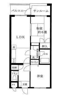 信開トピア石川【3階】の間取り