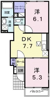 フィオーレ・S2【1階】の間取り