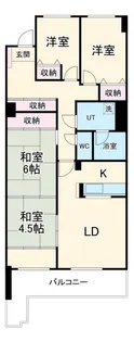 エスカーラ猪子石【4階】の間取り