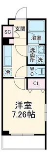 リシェス名古屋山王ウエスト【3階】の間取り