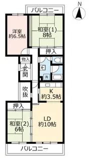 UR藤沢台第三【2階】の間取り