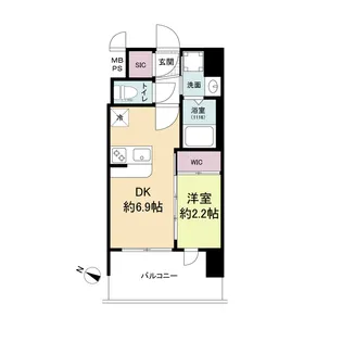 セレニテ十三ミラク【11階】の間取り
