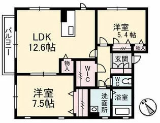 ウエストウッド【2階】の間取り