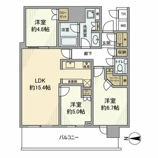 パークタワー晴海【20階】の間取り