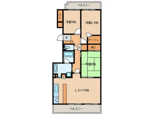 ライオンズマンション桜坂シティ【3階】の間取り