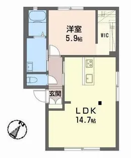 メゾン花畠II A棟【1階】の間取り