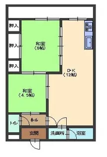 山科ハイツ【3階】の間取り