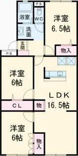 レジデンス内浦【1階】の間取り