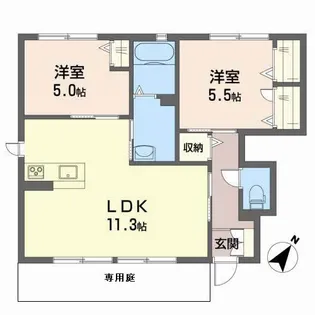 シャーメゾンみどり野 C棟【1階】の間取り