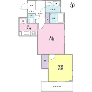 ヒルズ三栄町【2階】の間取り