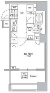 コンフォリア渋谷WEST コンフォリア渋谷ウエスト【7階】の間取り
