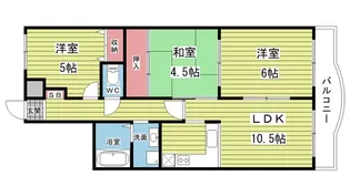 サンフラッツ南桜塚【2階】の間取り