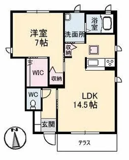 グレースコート A棟【1階】の間取り