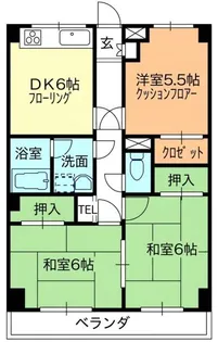 レオサイドマンション【3階】の間取り