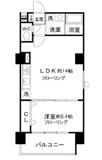 テルマエドムス根岸【6階】の間取り