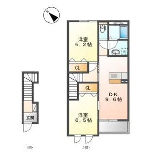 フラワーピーチ【2階】の間取り