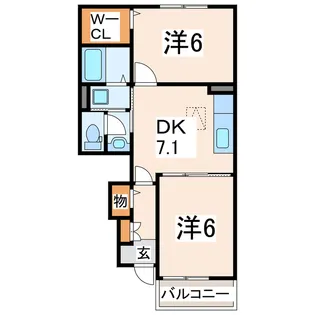 パーシモン フィールド【1階】の間取り