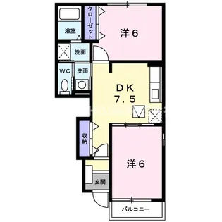 ポート パシフィック II【1階】の間取り