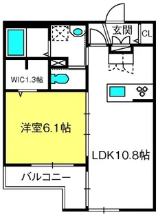 ルオターレ浦和常盤【2階】の間取り