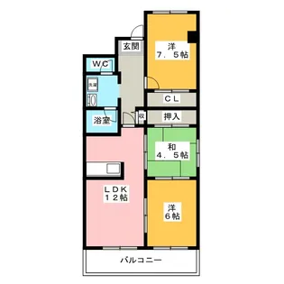 GRADO大垣【4階】の間取り