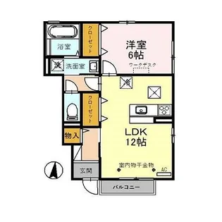 エスポワール伏見【1階】の間取り