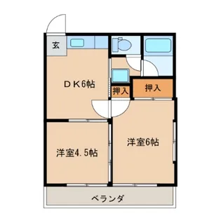 コーポ杉本A【2階】の間取り