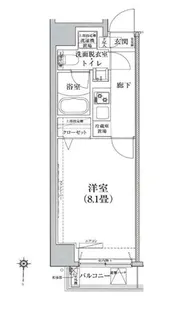 ルフレ新宿ノース【6階】の間取り