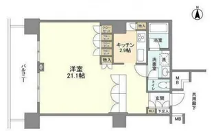 豊洲シエルタワー【9階】の間取り