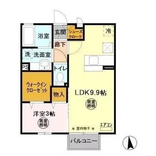 サニーテラスII【1階】の間取り