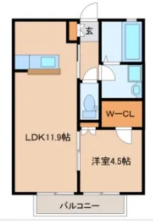 インフィニティ富沢壱番館【1階】の間取り