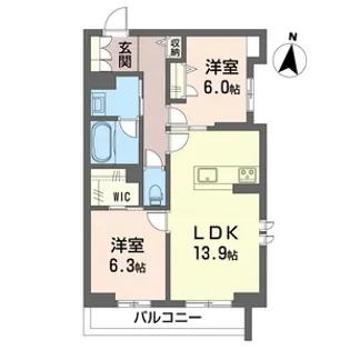 グランドソレイユ湘南横松【2階】の間取り