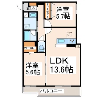 WithPlus上熊本駅前【1階】の間取り
