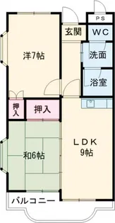 サンハイツ野間【3階】の間取り