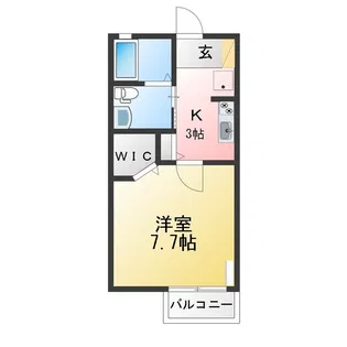 プランドール梅ヶ坪【1階】の間取り