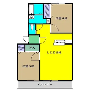 サントネージュII【2階】の間取り