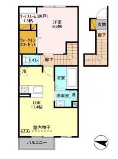K.エスポワール【2階】の間取り