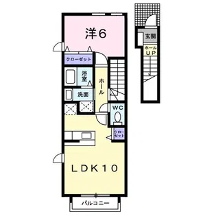 ライジングサン【2階】の間取り