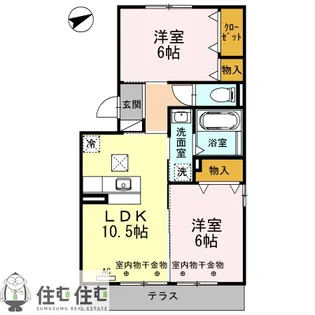 カーサ フェリーチェ C【1階】の間取り