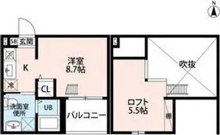 Bonne fraise(ボンヌフレイズ)【2階】の間取り